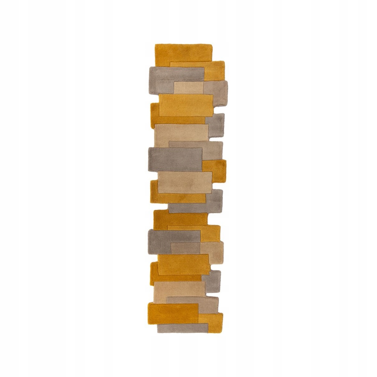 60x230 Běhoun Abstract Collage Ochre/Natural