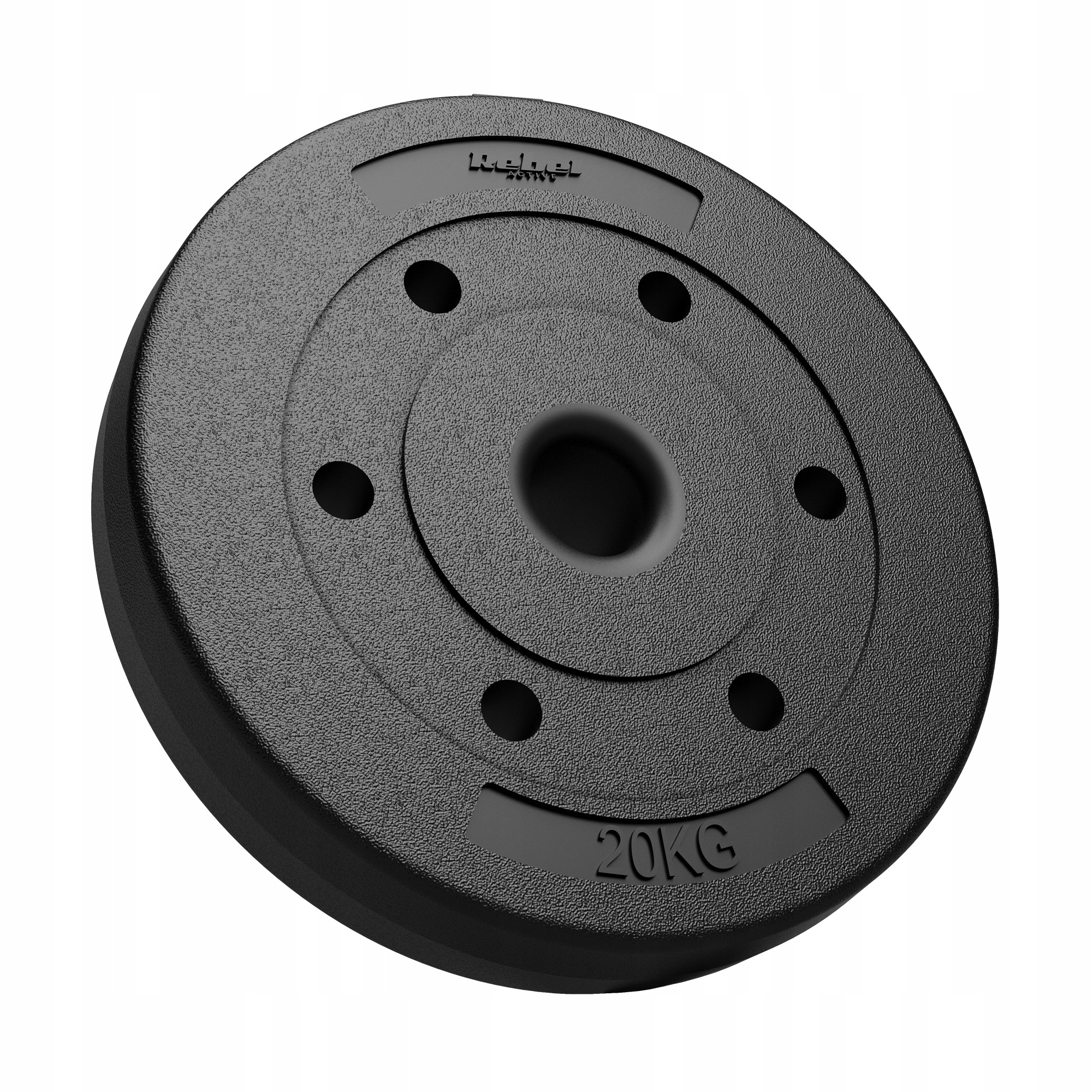 Obciążenie bitumiczne olimpijskie 20kg otwór 51mm do sztang Rebel