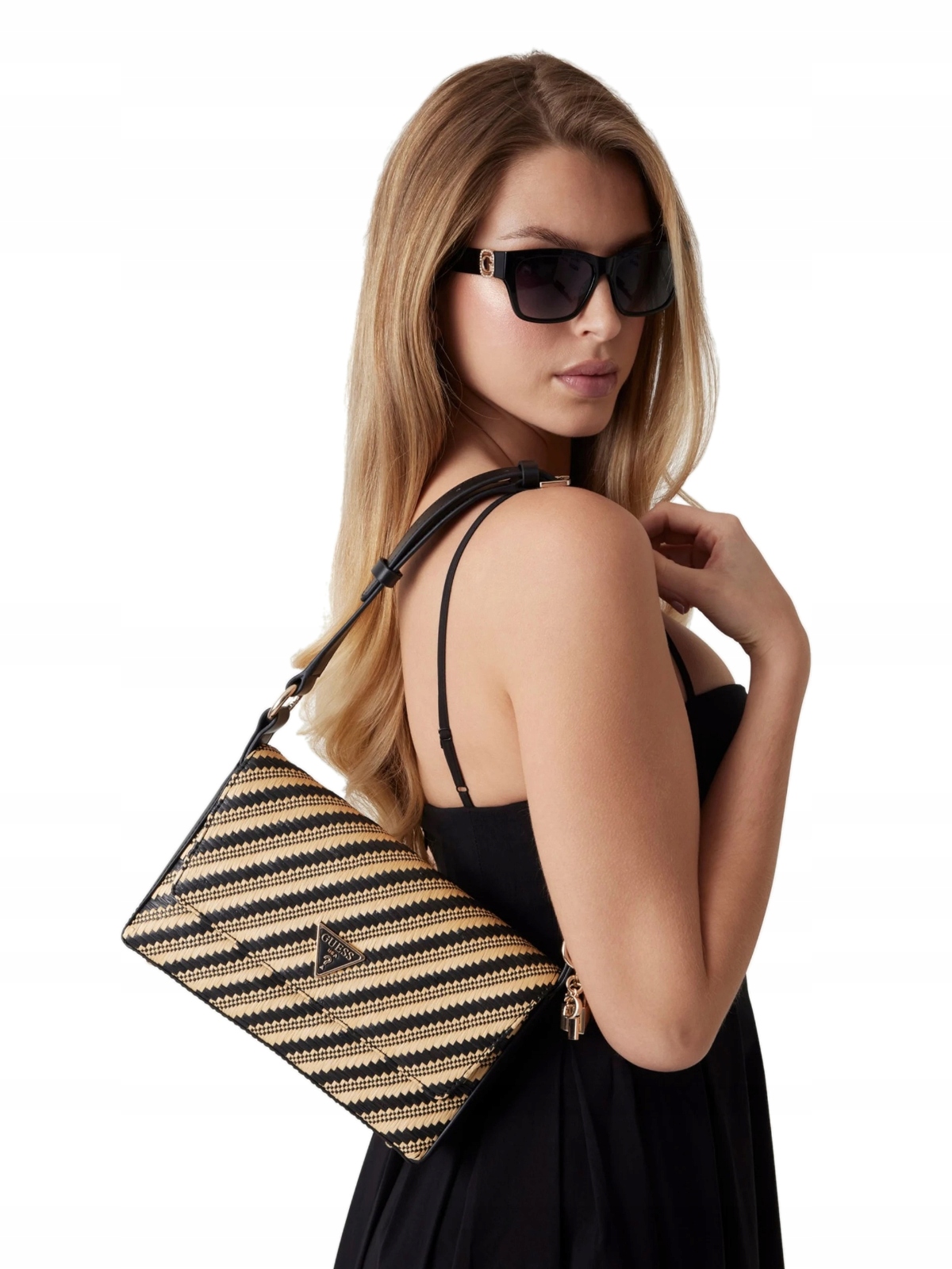 Městská Dámská Kabelka Přes Rameno Malá Mini Logovaná Ženská Guess Simona