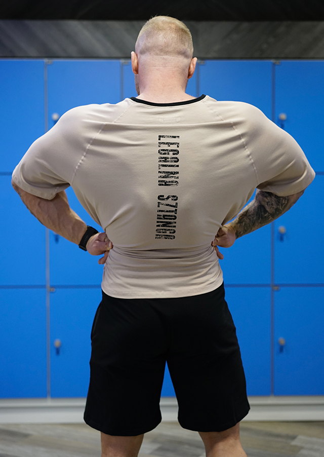 Rag Top HANTLE Legalna Sztanga beż XXXL siłownia Dekolt okrągły