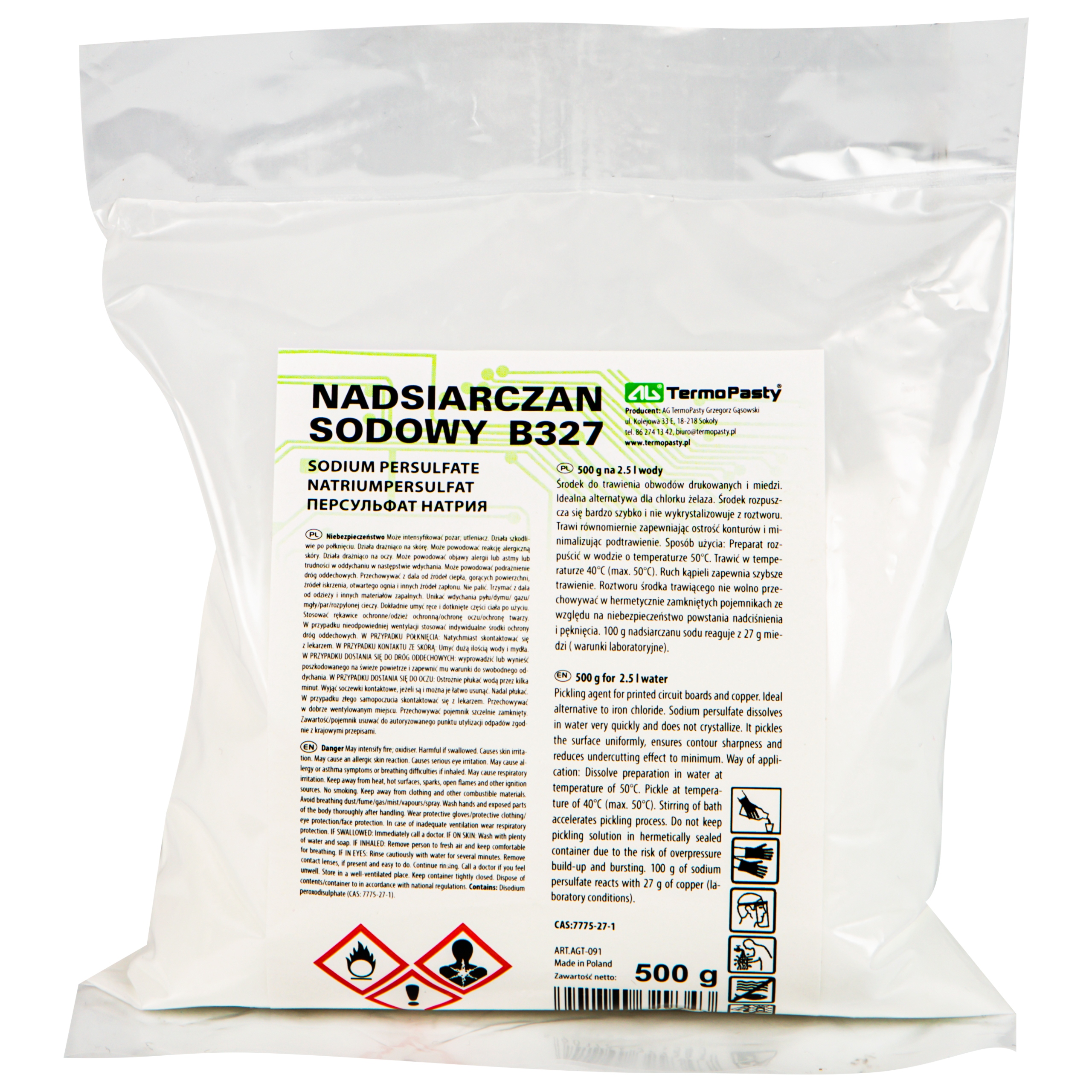 

Wytrawiacz nadsiarczan sodu B327 do płytek Ag 500g