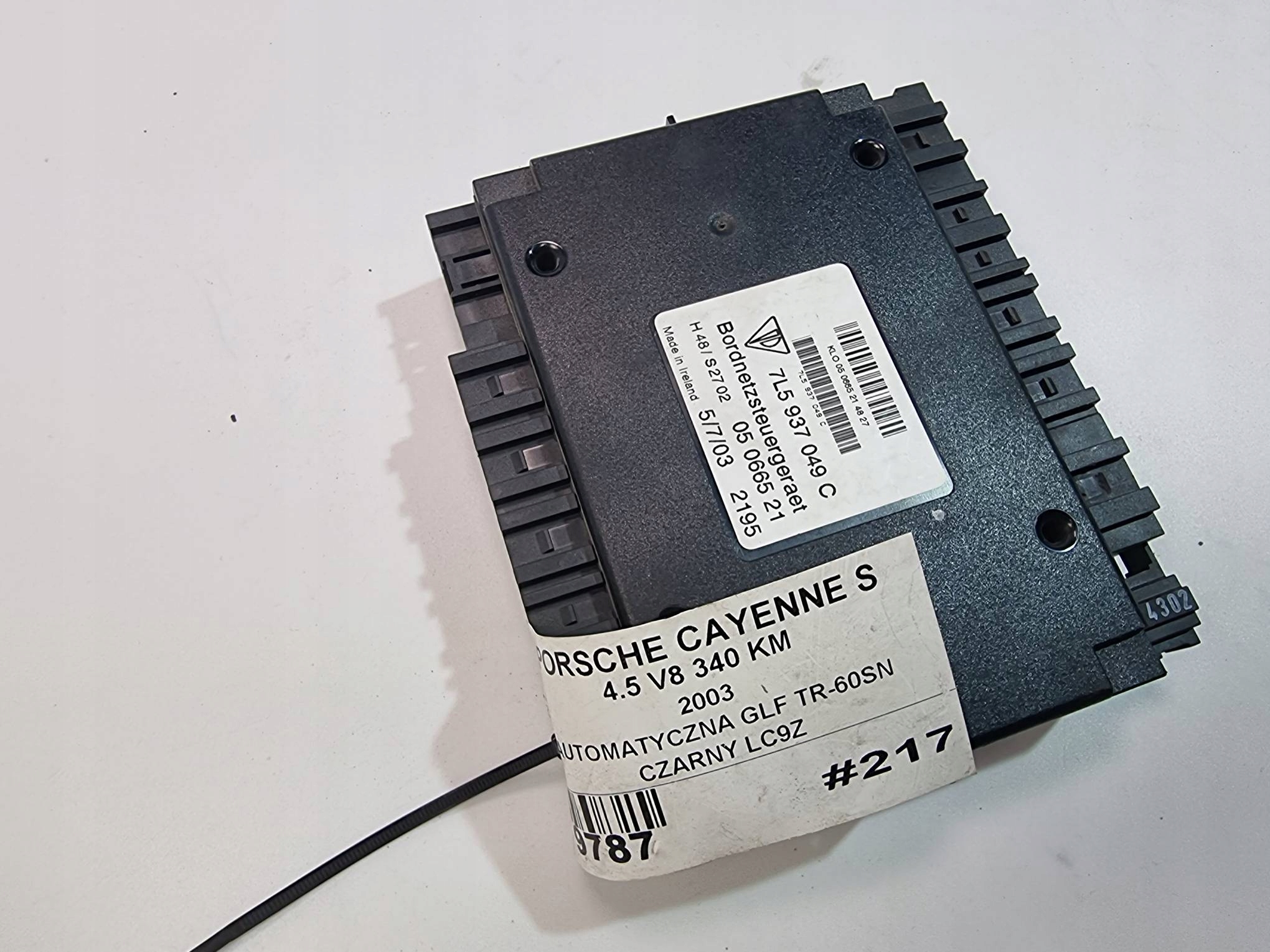 Unité commande confort 7L5937049C PORSCHE CAYENNE S