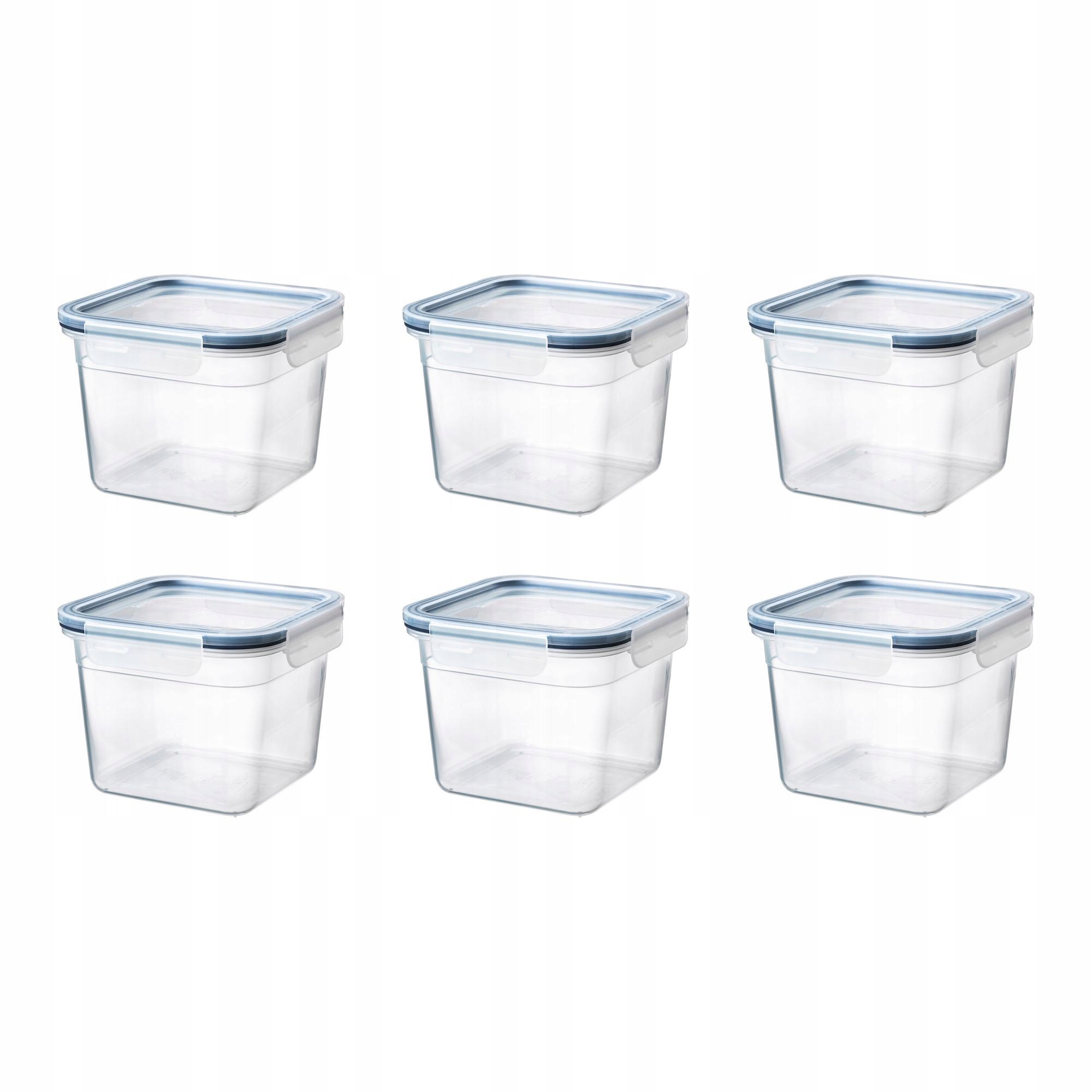 6 ks Nádoba na potraviny 1.4 l s víkem Ikea 365+