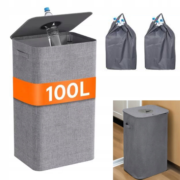 Pojemnik zwrotny na butelki i puszki 100L (szary)