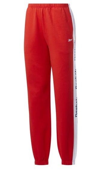 Dámské kalhoty Reebok Te Linear Logo Fl Pant červené FT0905 vel. S