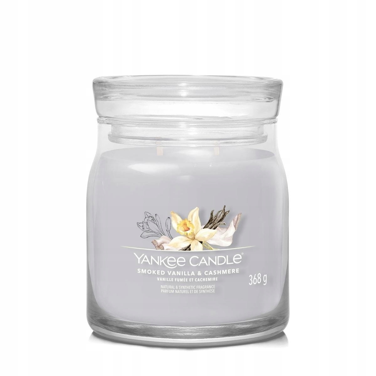Yankee Candle Smoked Vanilla & Cashmere svíčka střední velikosti