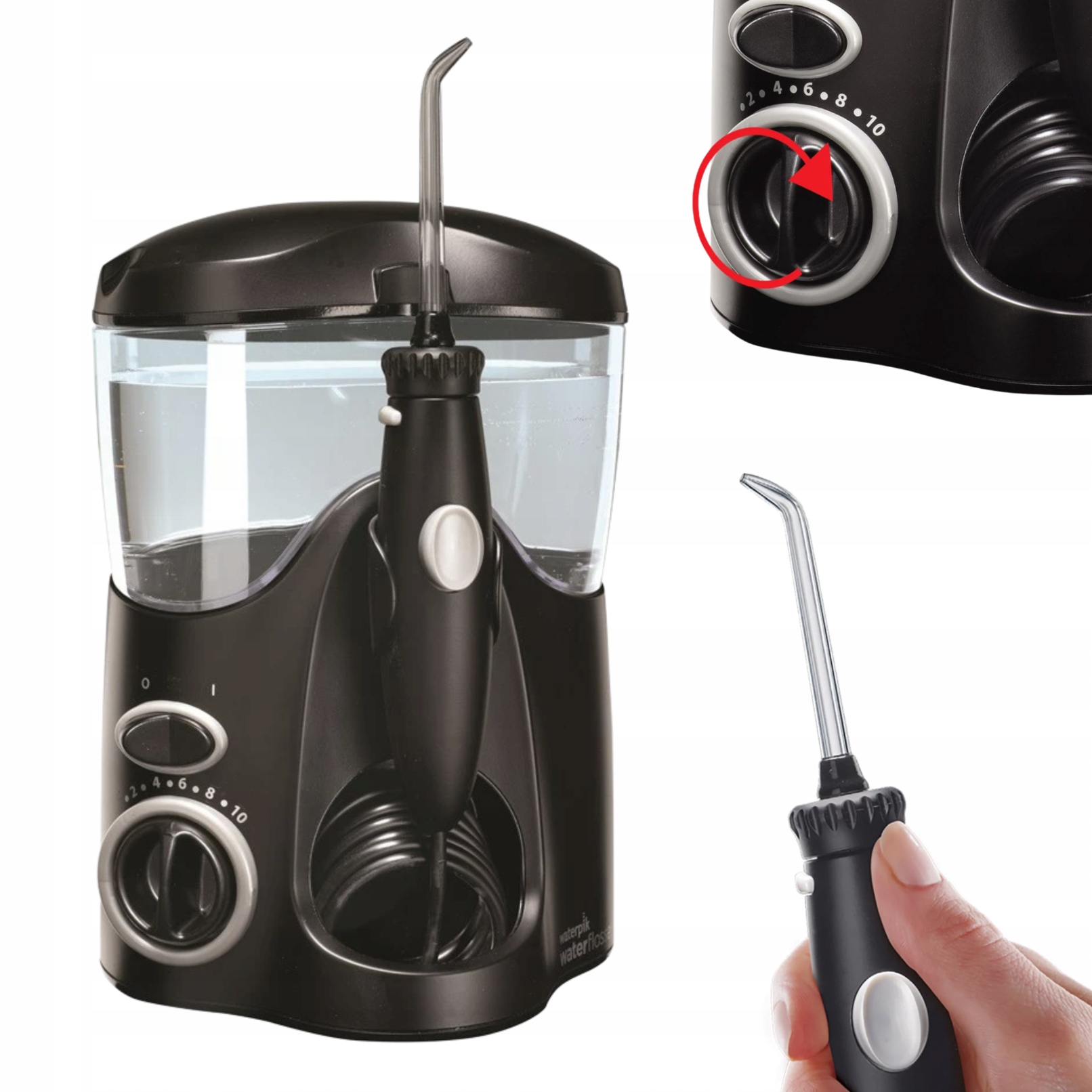 Irygator do zębów dentystyczny Waterpik Ultra WP112 Black Stacjonarny