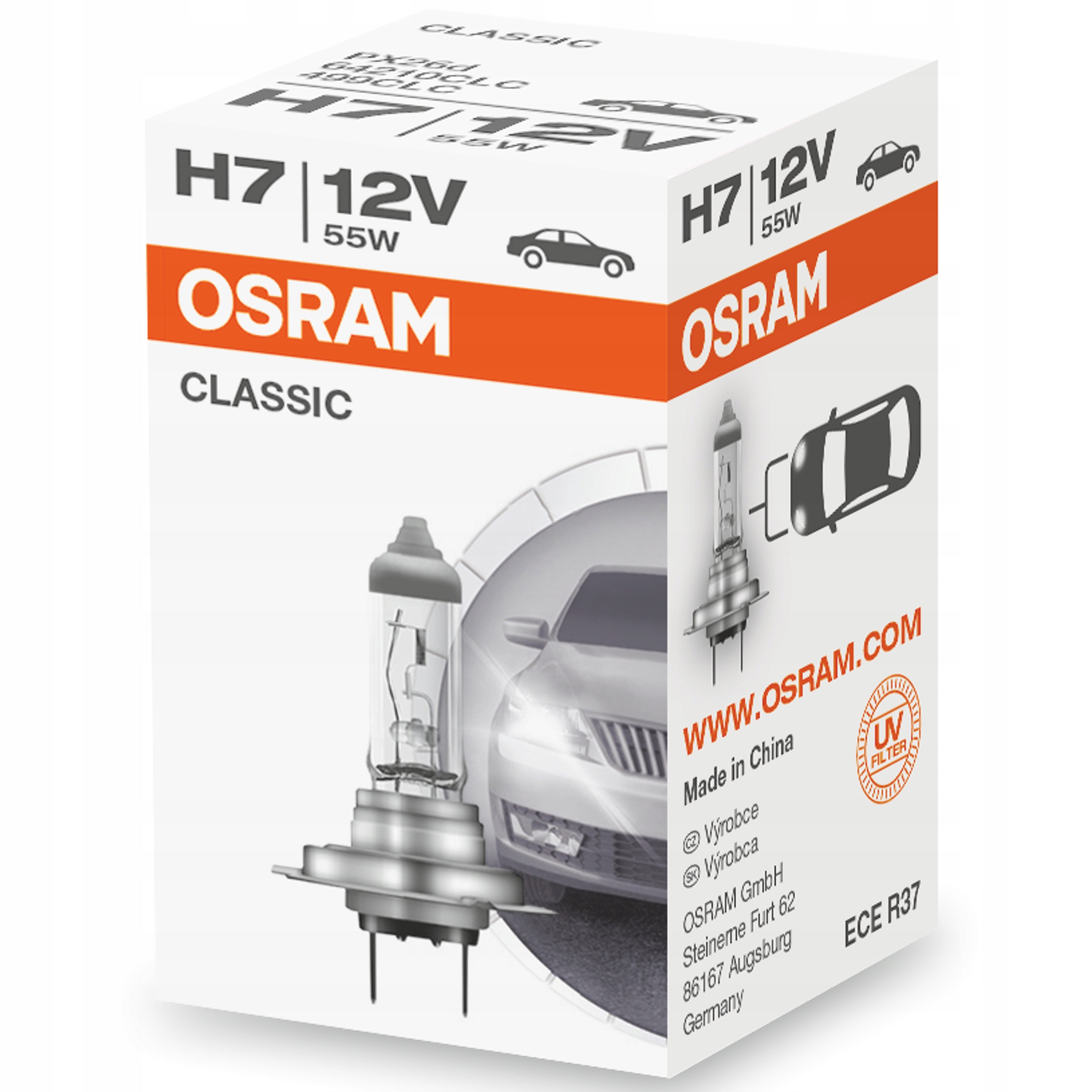 

Osram żarówka samochodowa H7 Classic 12V 55W