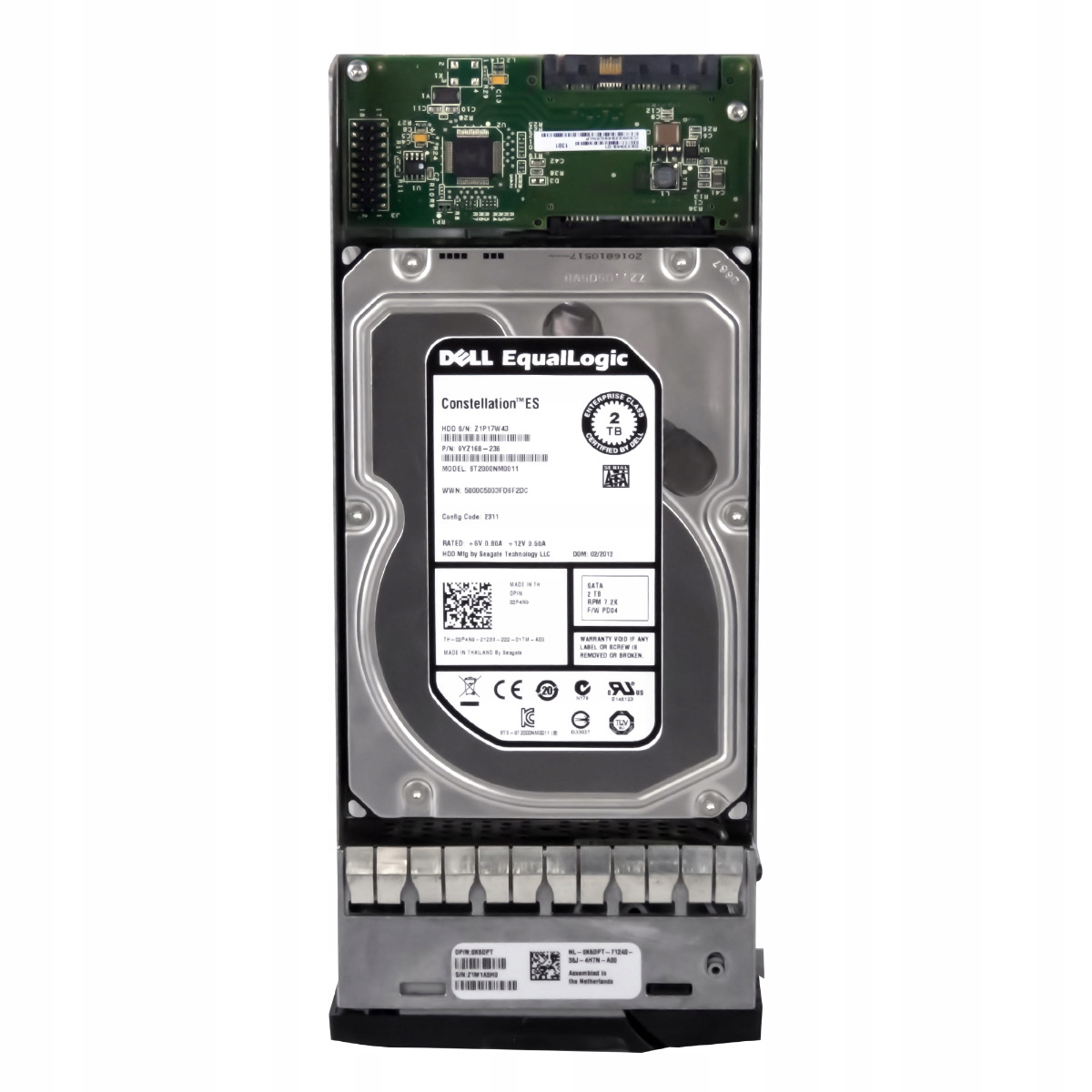 Dell 02P4N9 00NV66 2TB 7.2K 64MB Sata III Sas 3.5'' ST2000NM0011