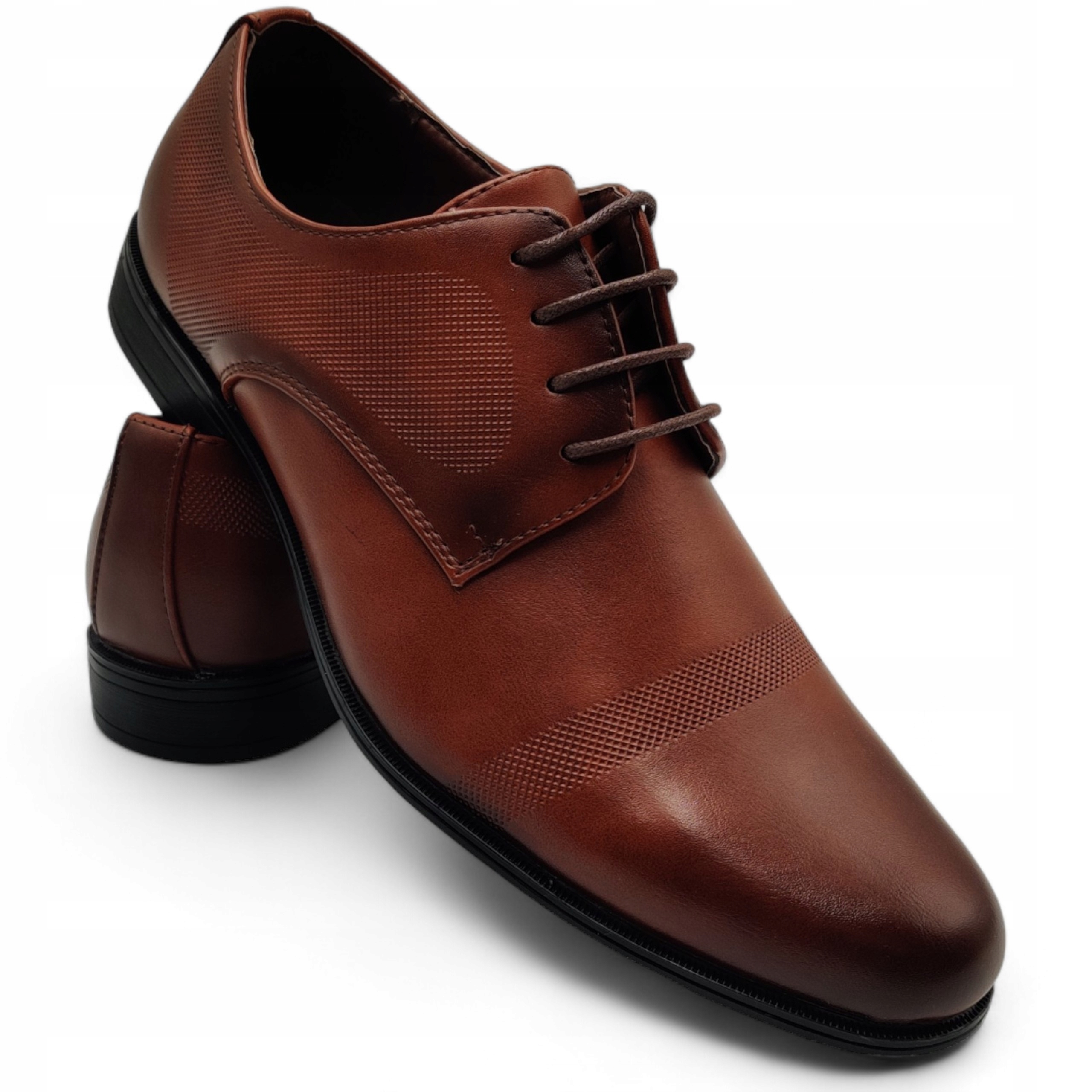 Buty Wizytowe Męskie Badoxx Brąz Półbuty Garniturowe