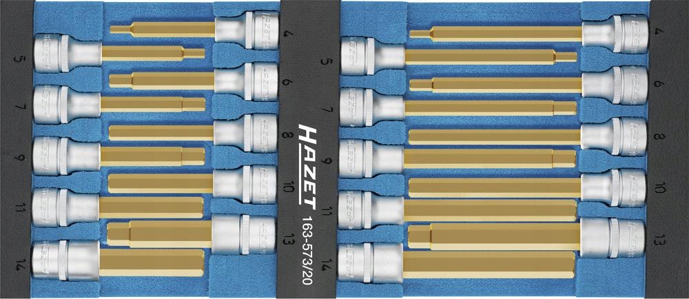 Nástrojový modul s skrutkovačovými koncovkami 1/2" TiN, 20-dielny Hazet