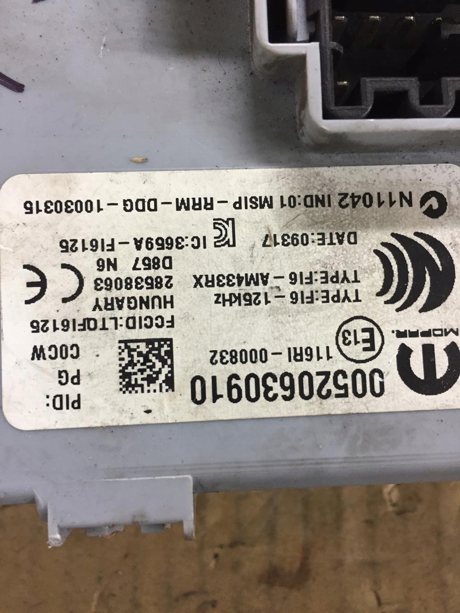 FIAT 500 MODUŁ BSI 00520630910 Producent części Fiat OE