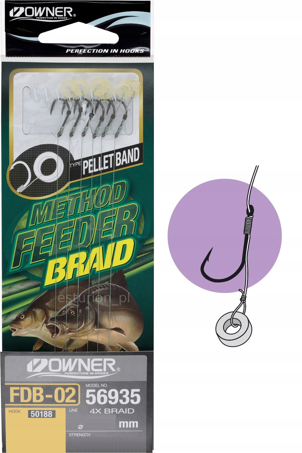 Gotowe Haczyki Method Feeder 10/10cm Gumka -braid
