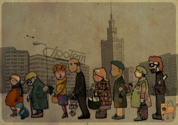 GRA PLANSZOWA TOWARZYSKA KOLEJKA SKLEPY CZASY PRL Typ Podstawa