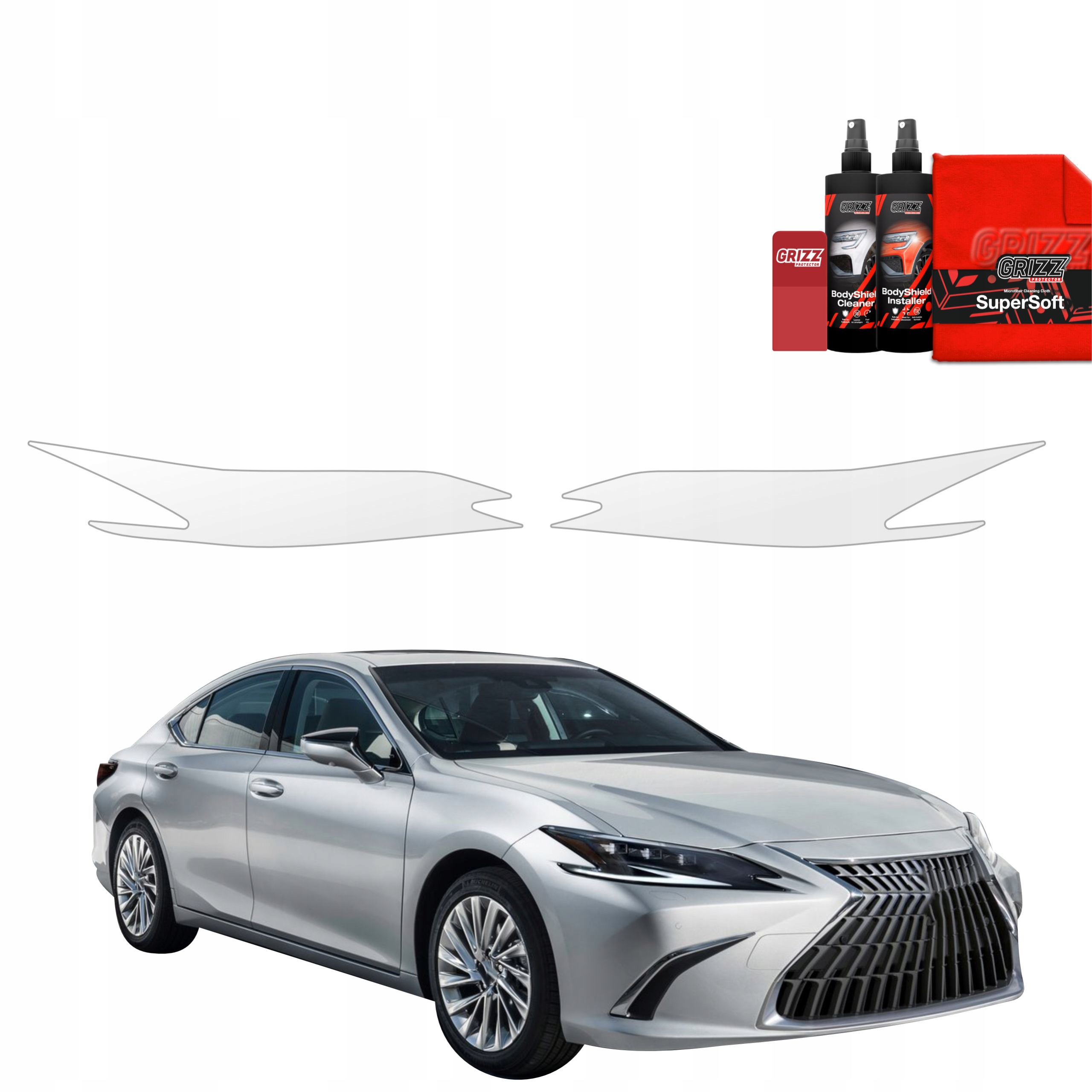 2v1 Fólie Ppf dýha na lampy pro Lexus Es 300h (2021-2024)
