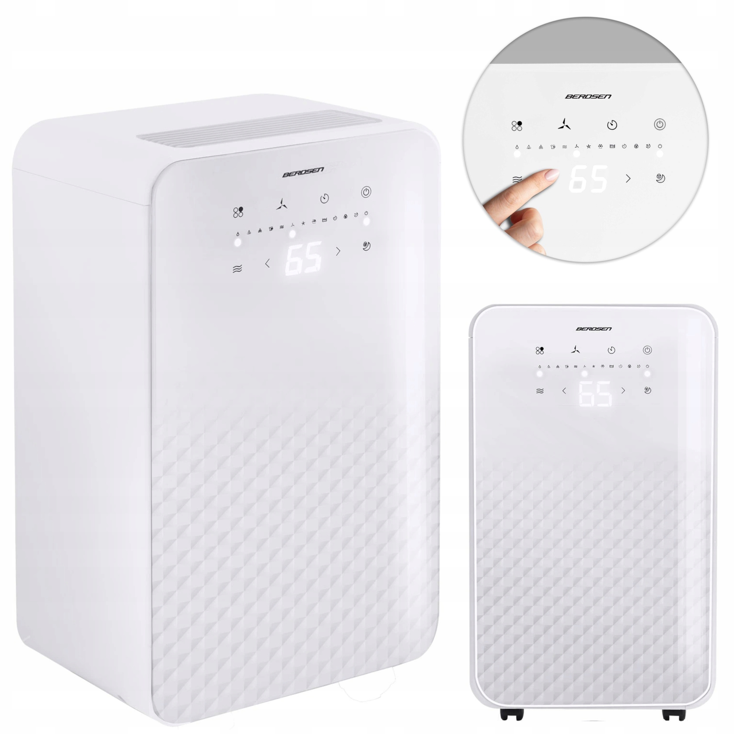 Odvlhčovač vzduchu a pohlcovač vlhkosti 12 l/24 h Berdsen hygrostatový časovač