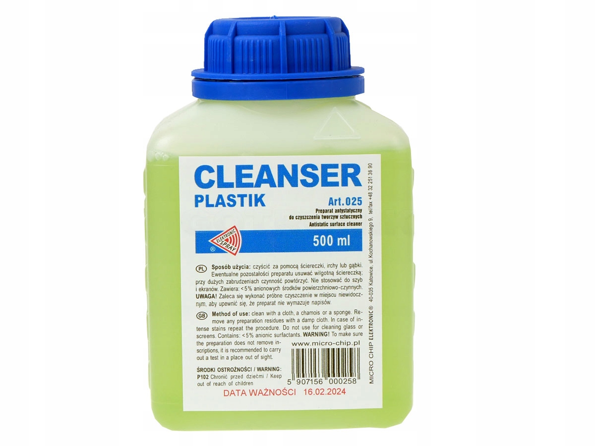 

Cleanser Plastik 500ml art.025 mycie plastiku