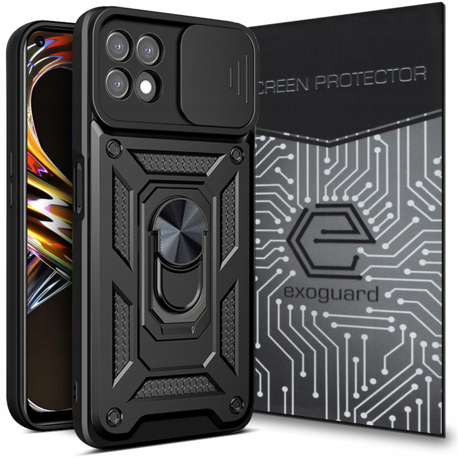 

Etui Pancerne Obudowa Case+szkło do Realme 8i