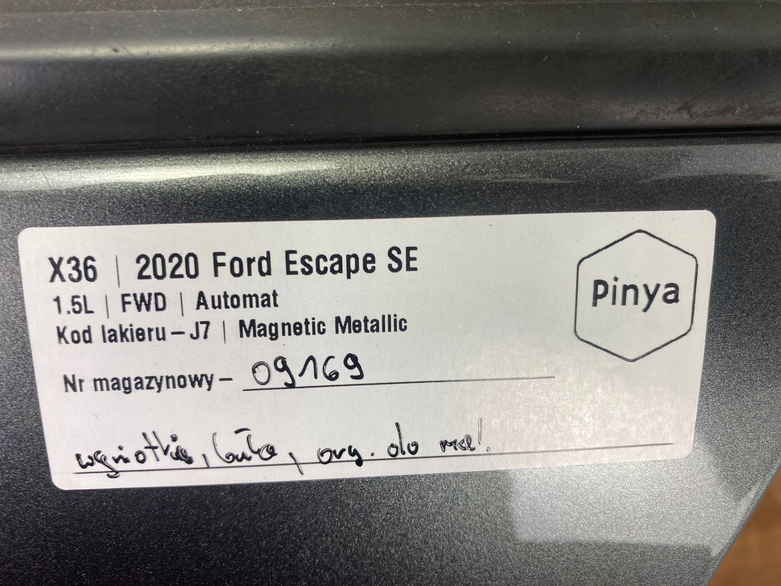 Ford Escape IV 2020 Kuga Mk3 front side left door front USA