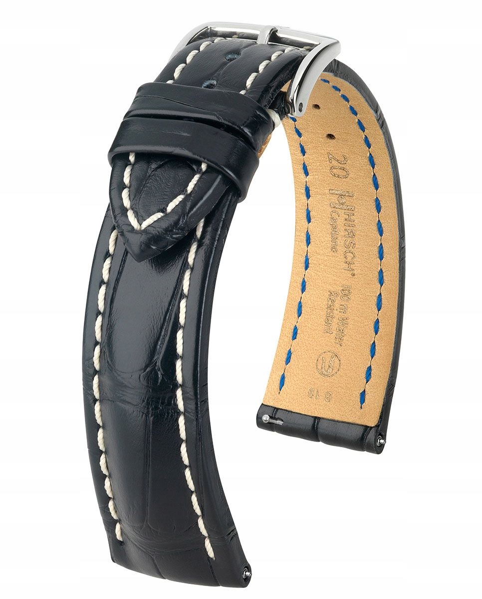 Pásek K Hodinkám Hirsch Capitano Breitling Černý 20 MM 20/18