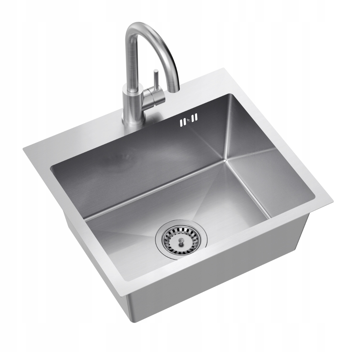 Quadron Luke 100 Oceľový drez Pvd SteelQ 1 Komora 50x45 cm Batéria