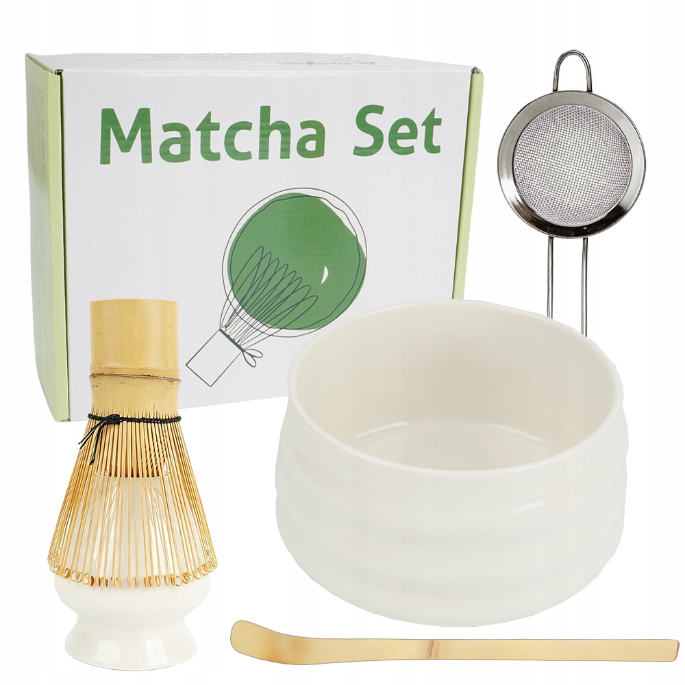 Zestaw Bambusowych Łyżeczek Do Herbaty I Akcesoriów Do Matchy 5-CZĘŚCIOWY