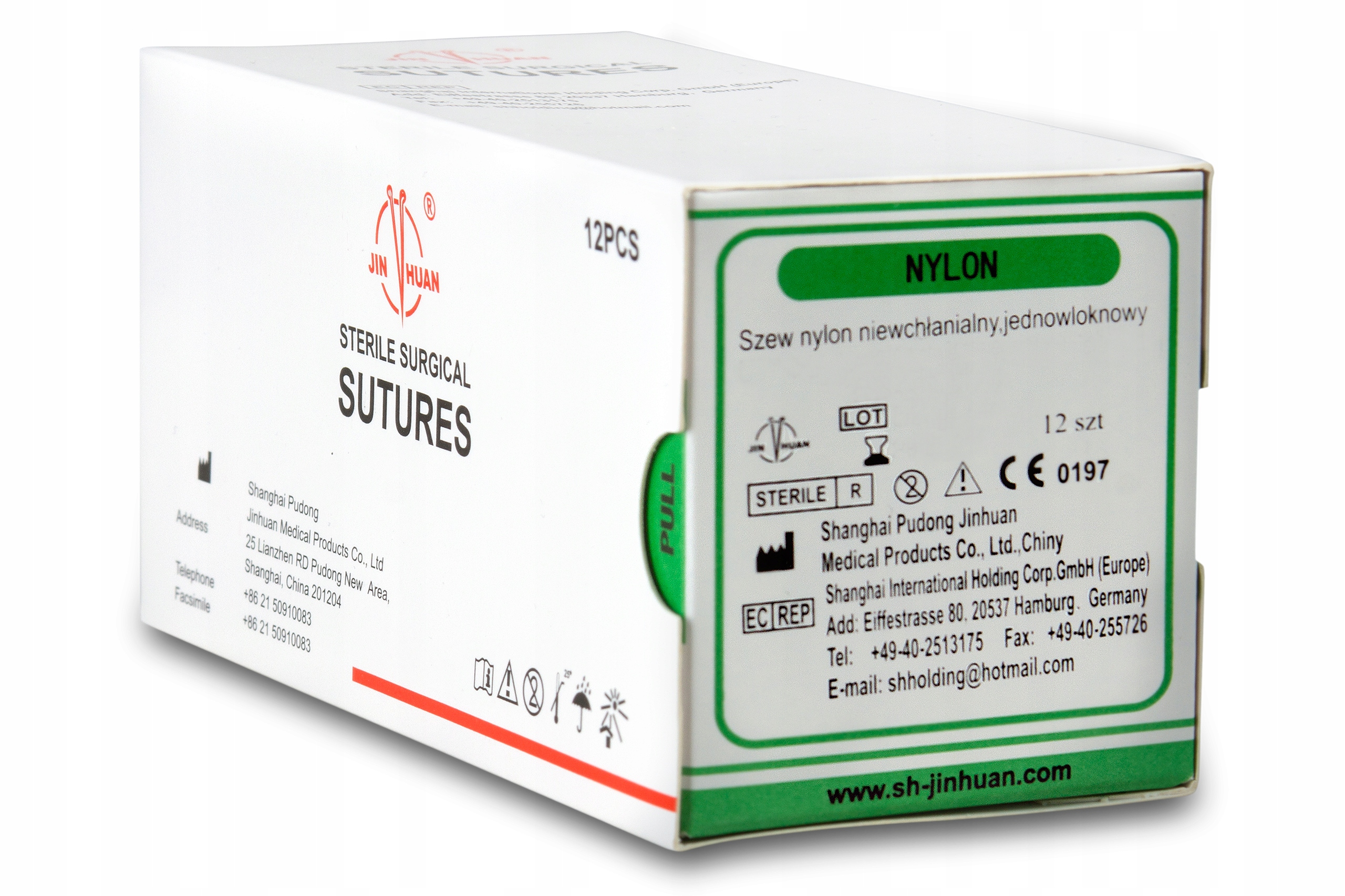 

Nić nici chirurgiczne szwy Nylon 0 24mm igła tnąca