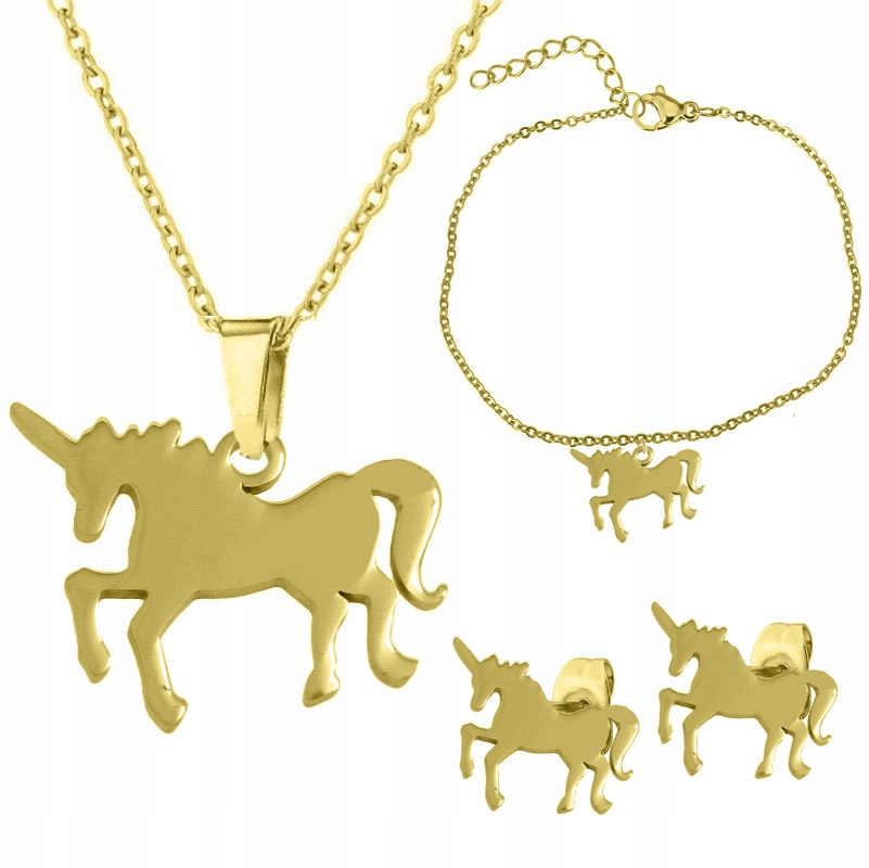 

Złoty Komplet 3W1 Unicorn Konik Stal 316 KP51P