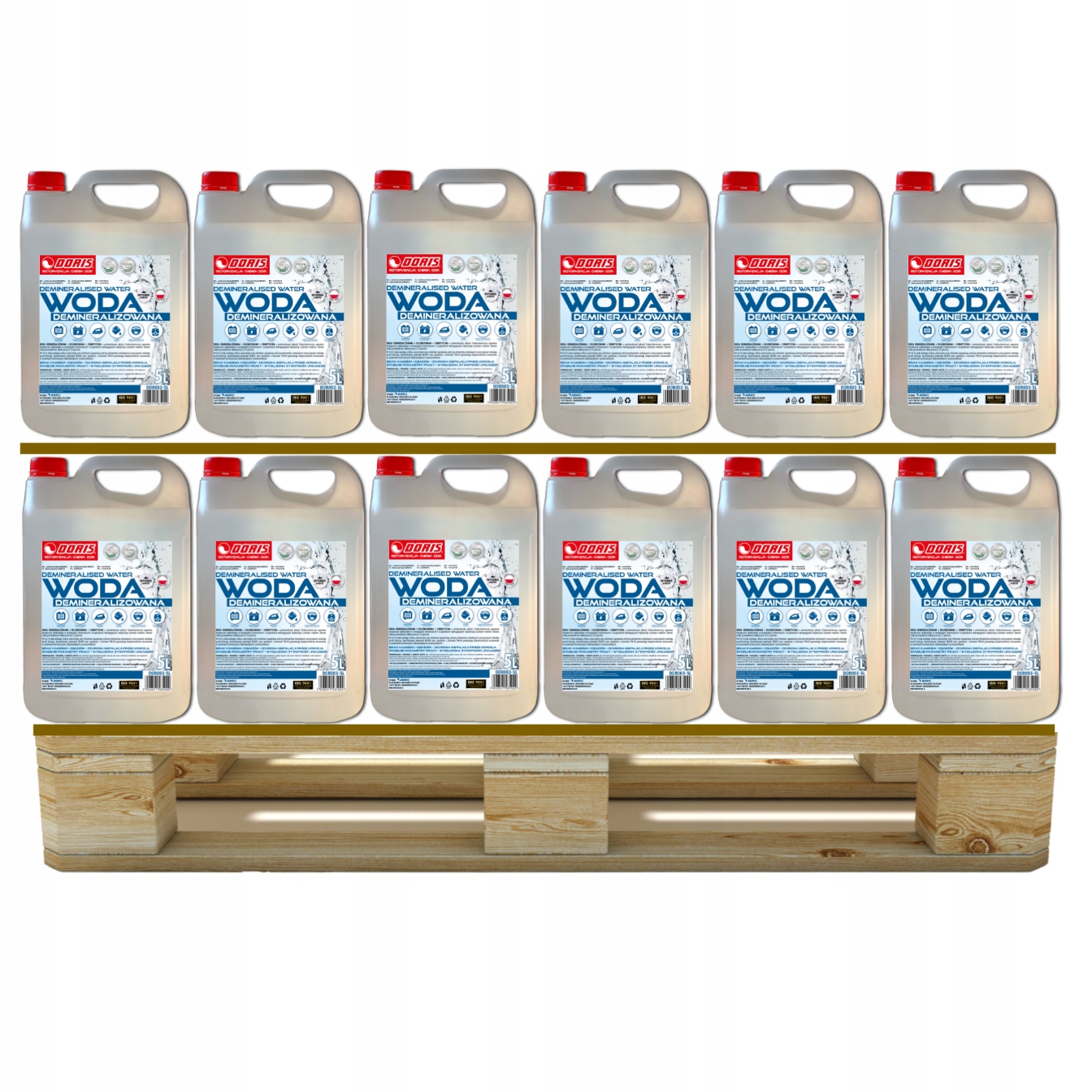 Demineralizovaná voda Doris 400L Paleta 80ks x 5L