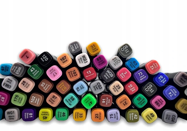 MARKERY ALKOHOLOWE PRO TOUCH ZESTAW 48 ZESTAW ETUI Marka bez marki