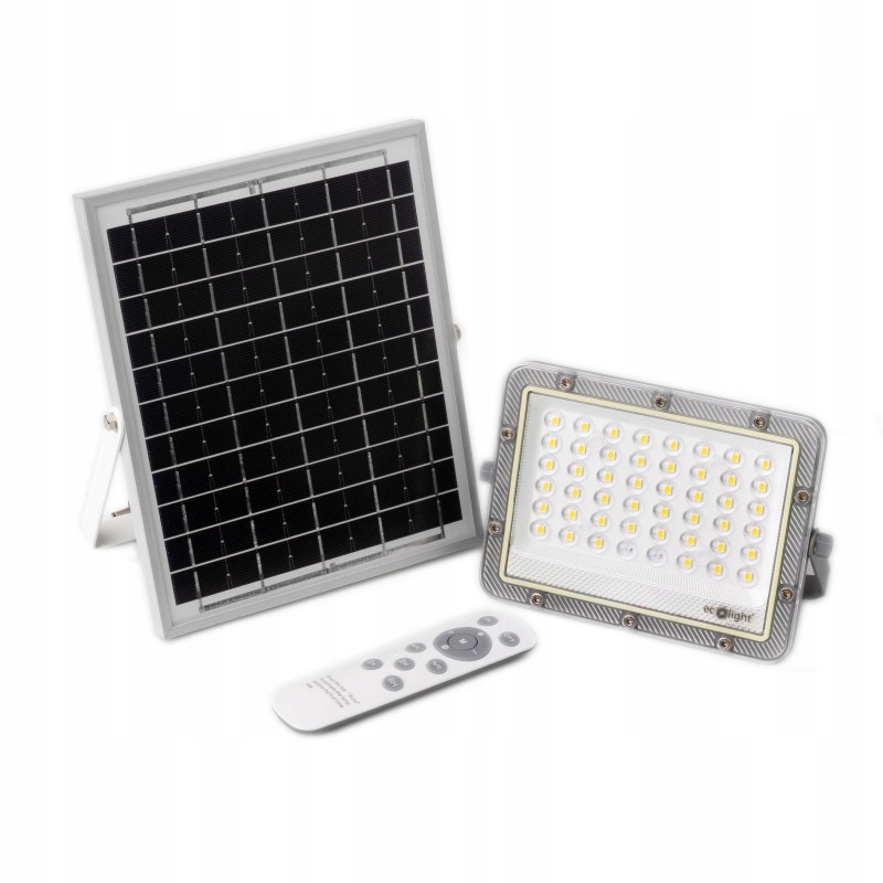 Naświetlacz LED Halogen 4000K 400lm 50W Panel solarny + pilot
