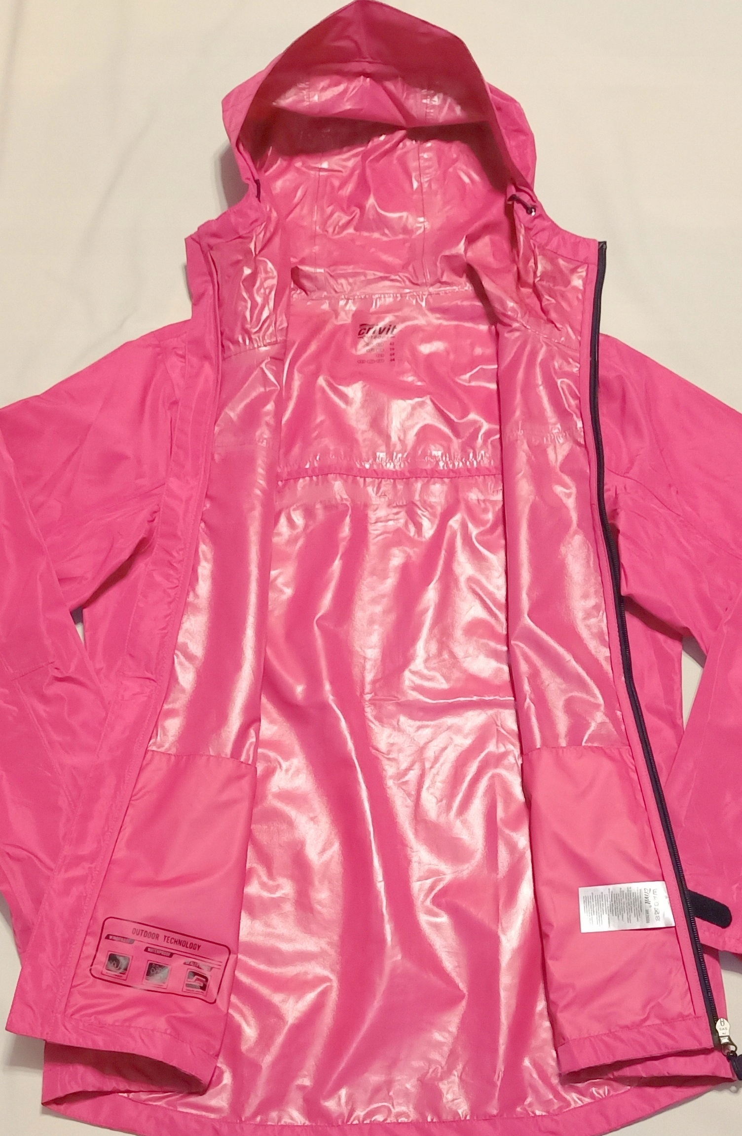 Pink Crivit rain jacket