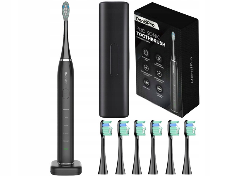 Szczoteczka soniczna Alpha DentiPro Czarny
