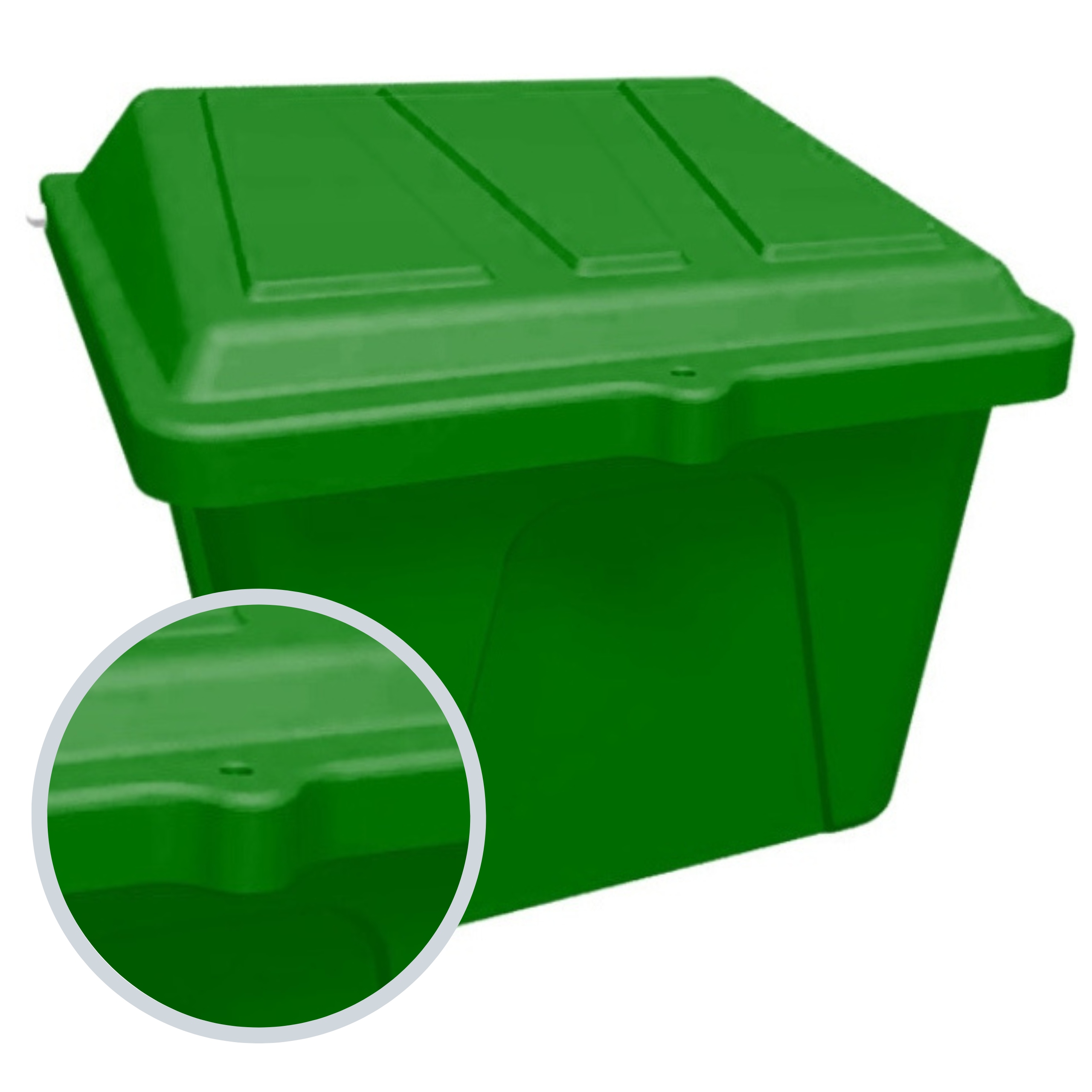 Skrzynia na piasek sól drogową 200l 300kg pojemnik zielony ICE BUDGET Wysokość produktu 69 cm