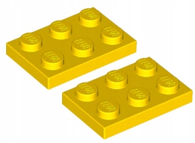 

Lego Płytka 2x3 Żółta/Yellow (3021/302124) 2szt