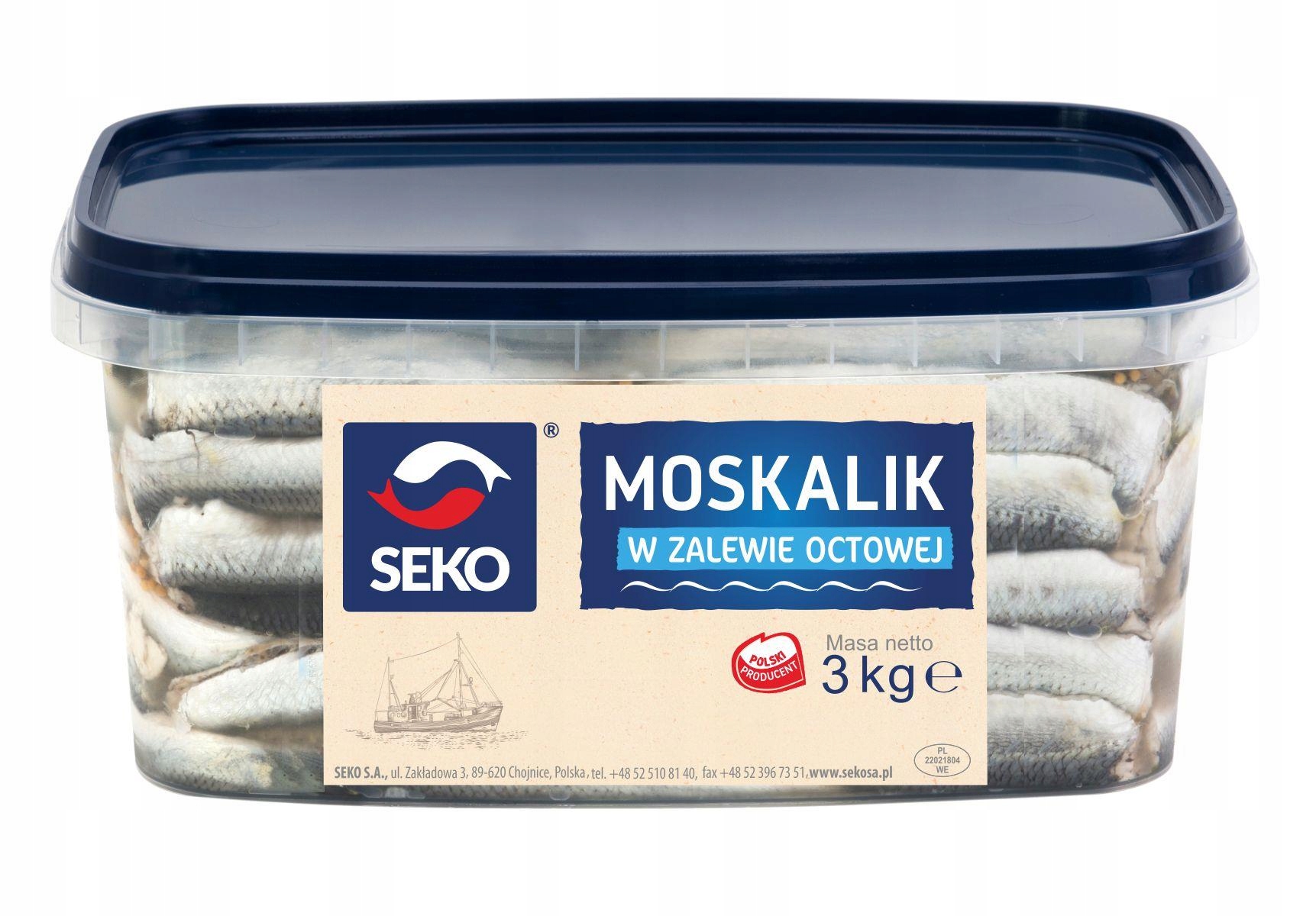 Moskaliki W Zalewie Octowej Ze Śledzia Bałtyckiego 3KG Seko