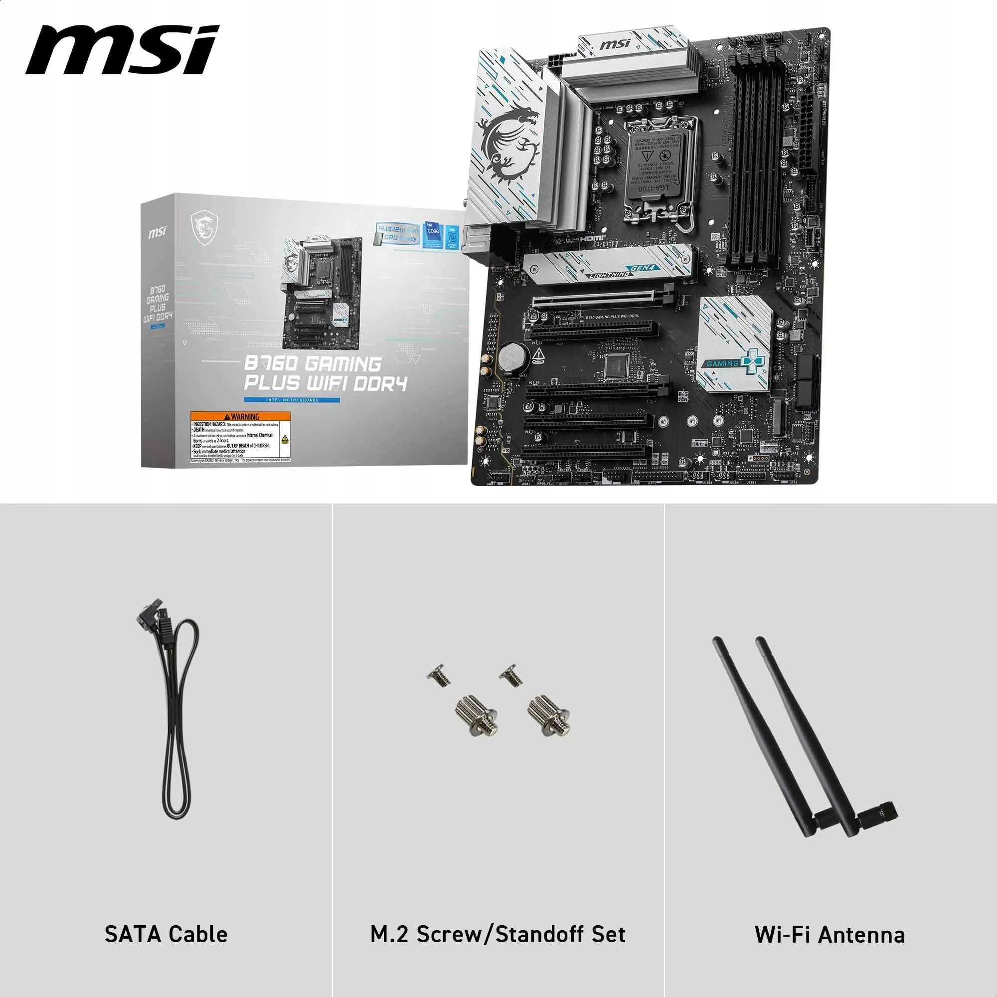 MSI B760 Gaming Plus WiFi DDR4 Płyta Główna Intel LGA1700 WiFi 6E ATX M.2 — miniatura 7