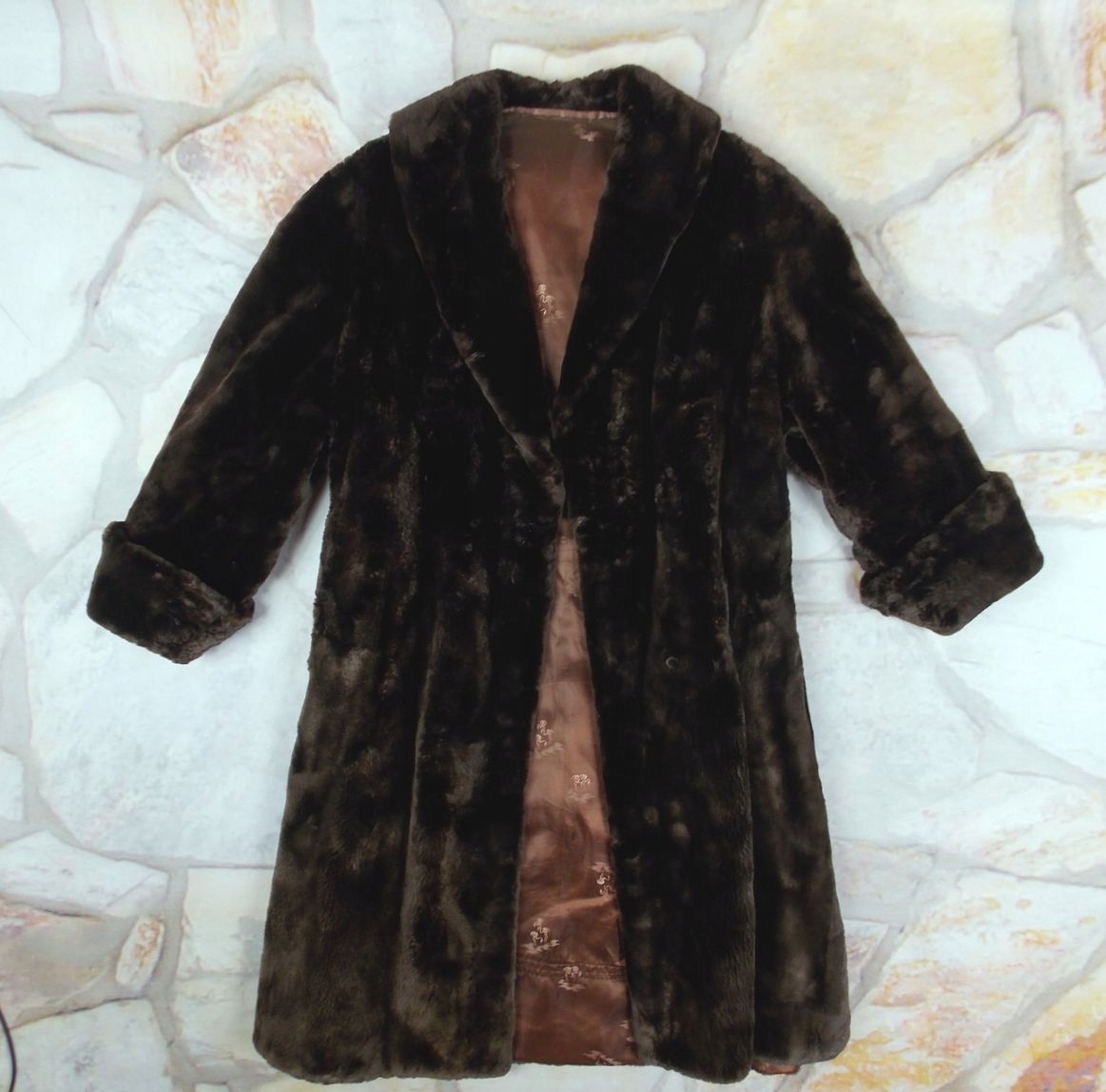 M.F. DŁUGIE naturalne FUTRO MEGA ELEGANCJA 40/42 Rozmiar L/XL