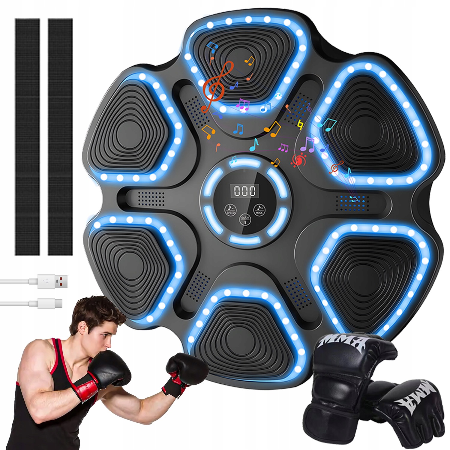 Přenosná Boxerská Tréninková Hudební Tabule Bluetooth Na Zeď
