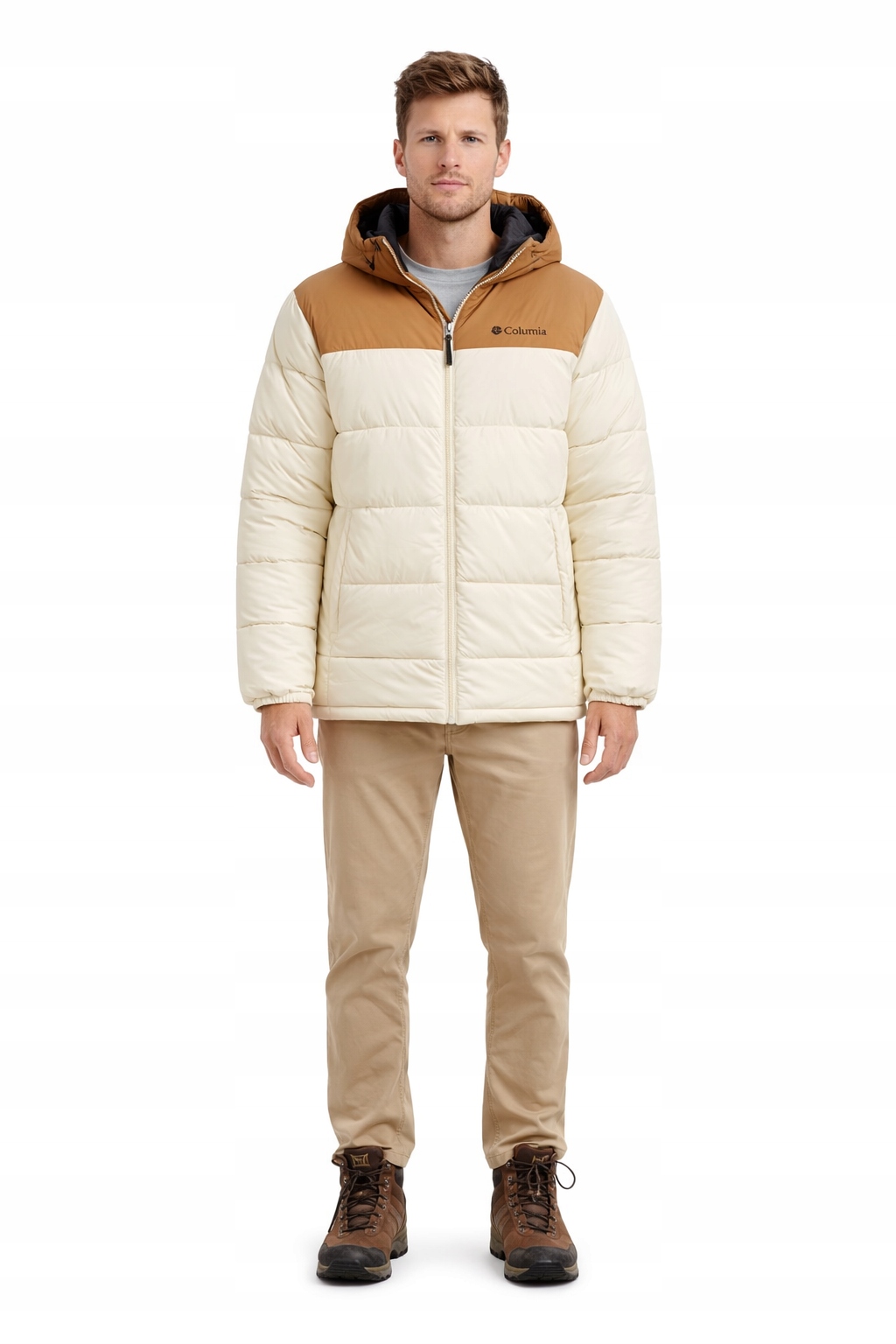 Columbia Zimowa Kurtka Puchowa Damska Ecru S I3B