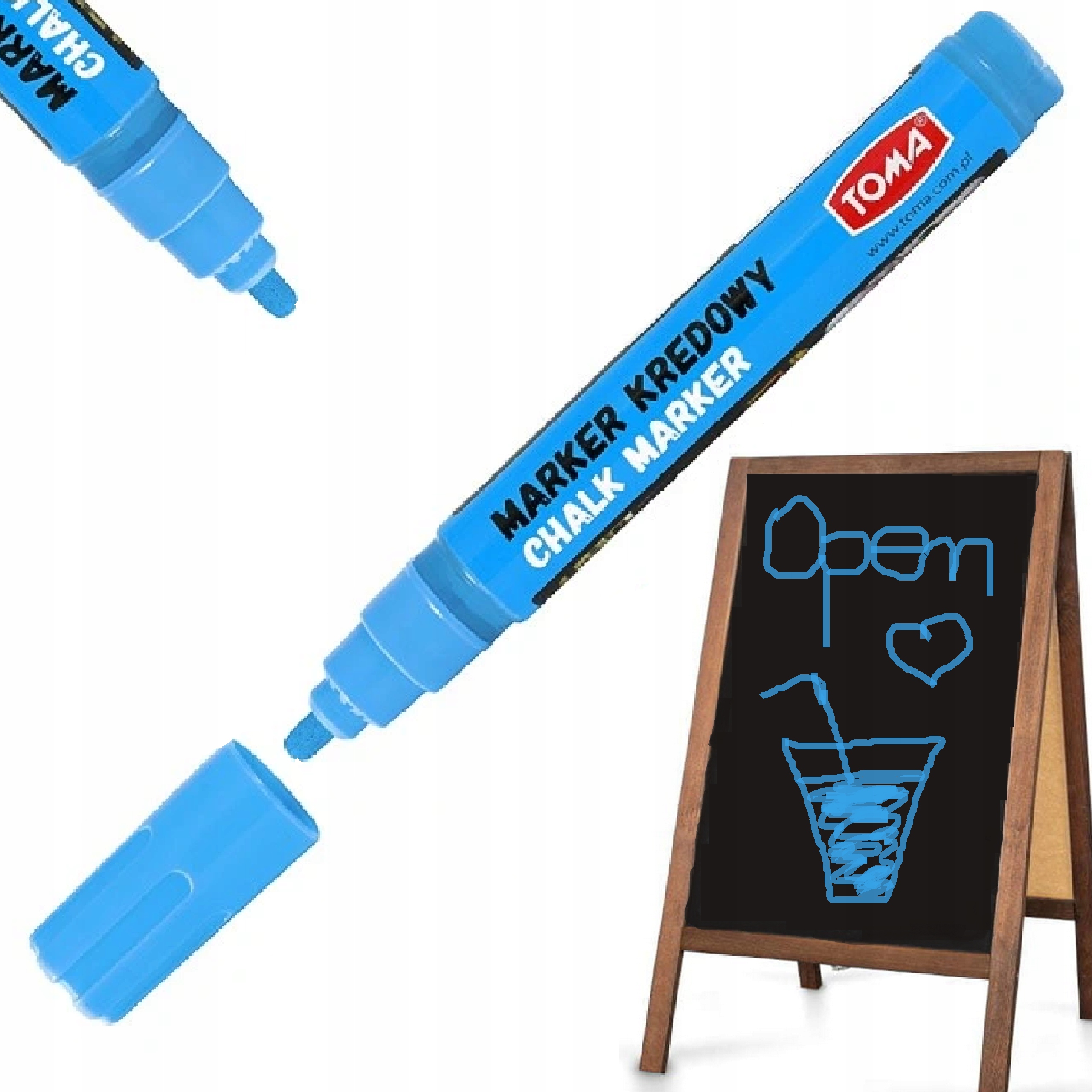 TOMA MARKER KREDOWY, KREDA W PISAKU TO-292 BLUE