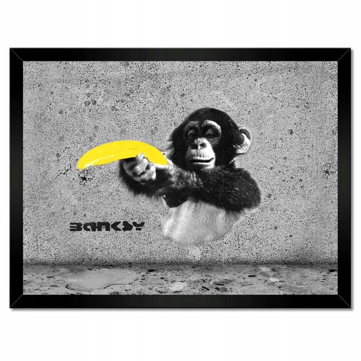 Plakáty v rámu 40x30 Banksy Banán Opice