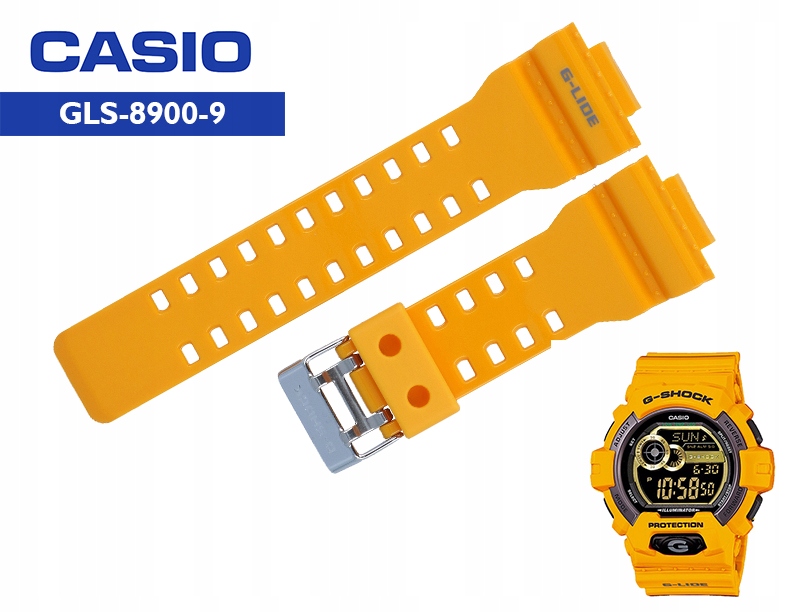Oryginalny pasek CASIO GLS-8900-9 ŻÓŁTY G-SHOCK (4571499691551