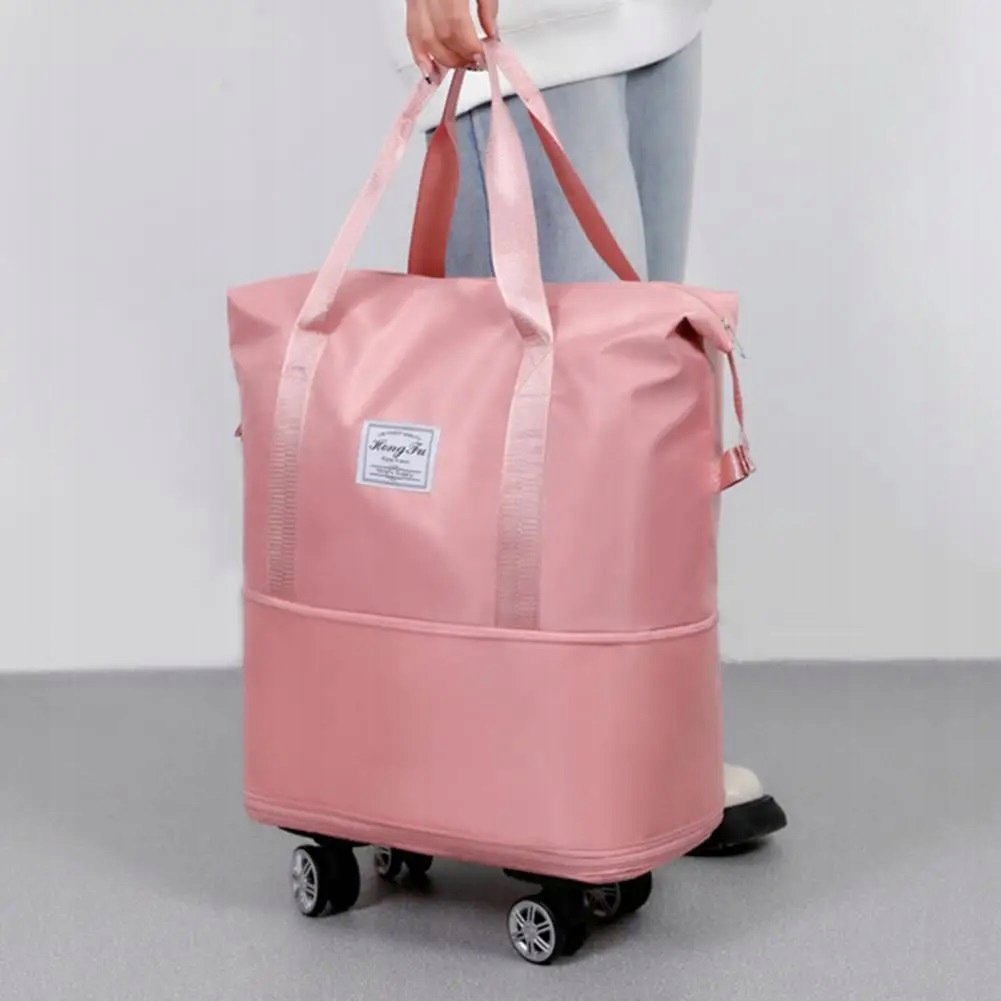 TORBA DUŻA PODRÓŻNA SPORTOWA SKŁADANA ROZKŁADANA NA KÓLKACH SAMOLOTOWA Długość paska 28 cm