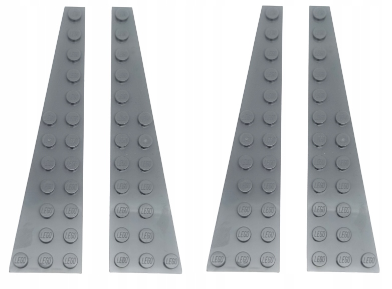 

Lego Skrzydło 12X3 L P C Szary 47397 47398 2kpl