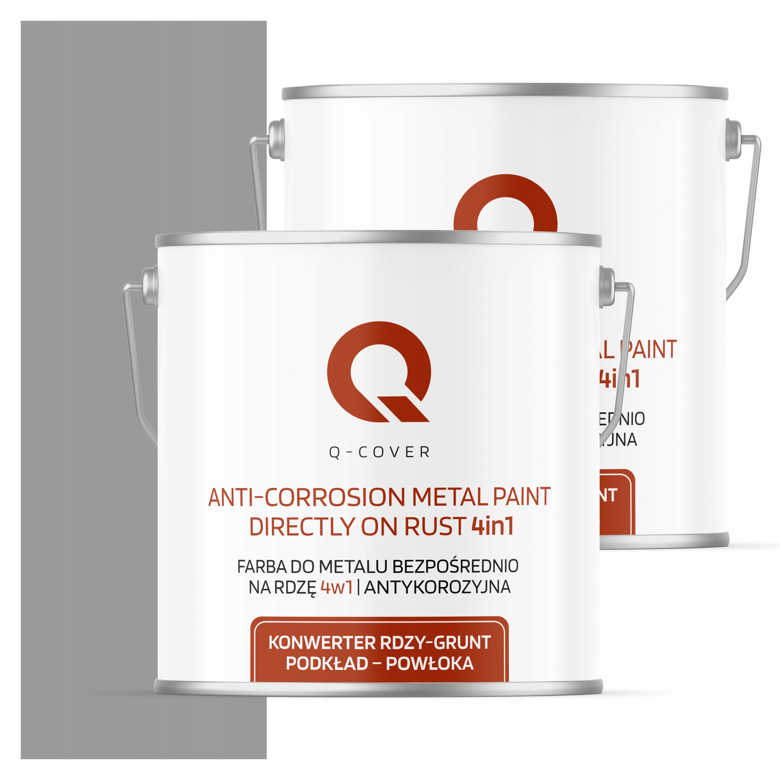 Farba Priamo Na Hrdzu Kov Aluminium Oceľ 5L 4v1 Polomat Šedá Signálová