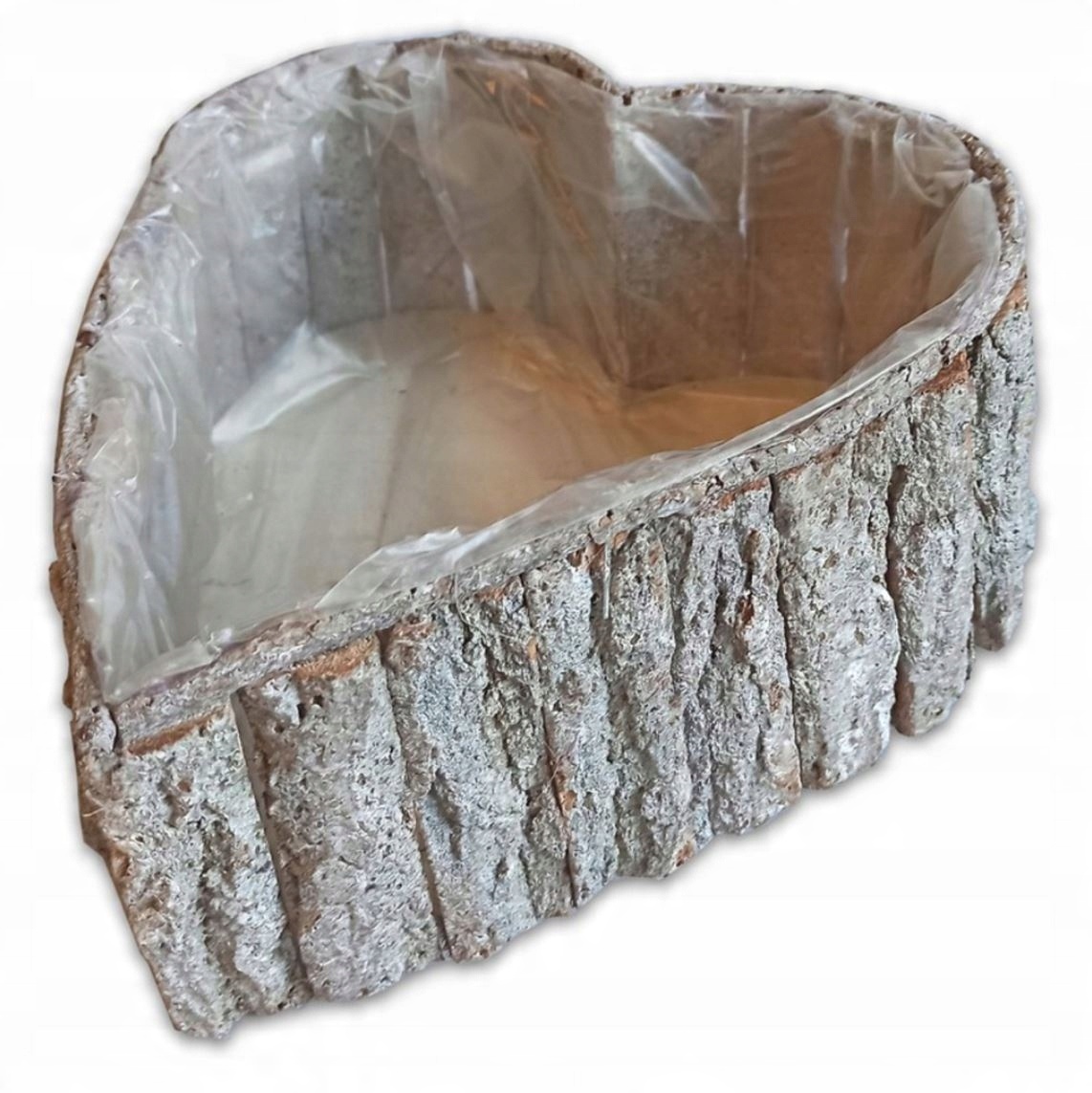 

Serce Osłonka Doniczka Naturalna Kora Drzewa 21 CM