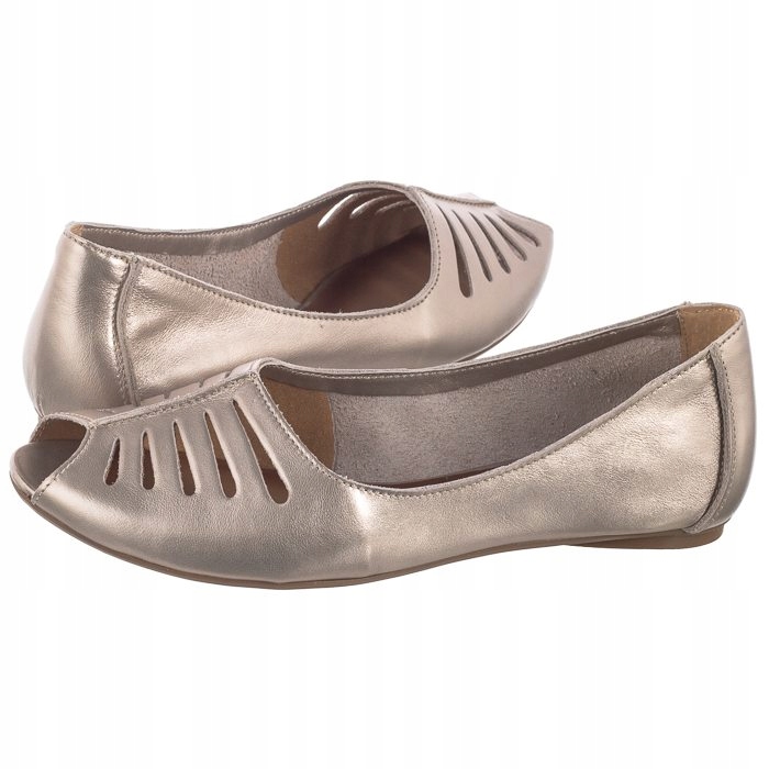 

Buty Damskie Baleriny Maciejka Złote 03497-25