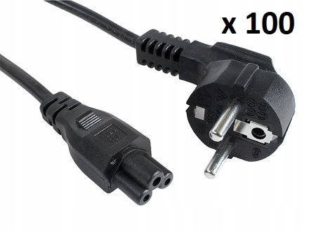 

Kabel zasilający 230V koniczynka 1m 100 sztuk Hurt