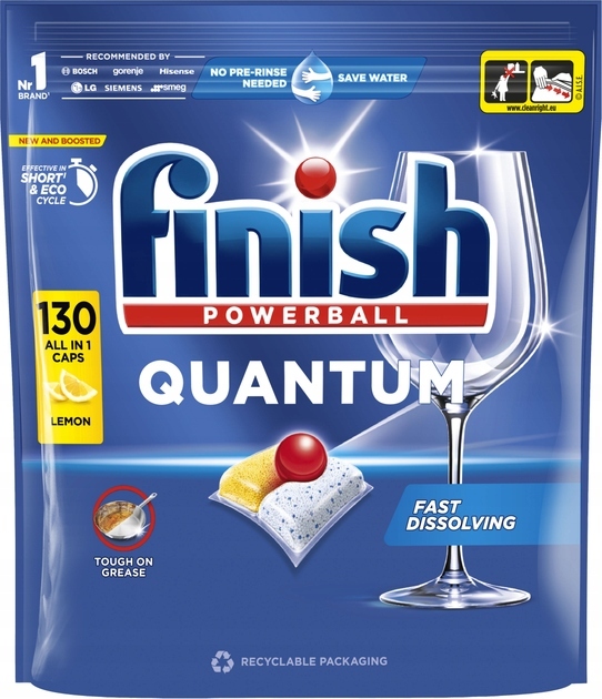 Levně Finish Quantum kapsle do myčky nádobí Lemon Citron 130 kusů